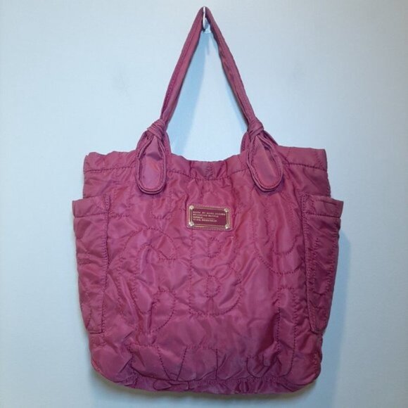 Marc by Marc Jacobs Fuchsia Pink Nylon Tate Tote Quilted Shopper Bag - Picture 14 of 15